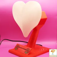 Retro Heart Lamp with Customizable Text-5