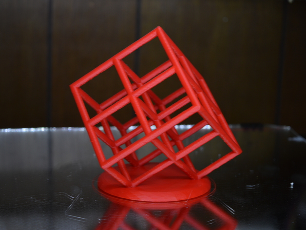 Lattice Cube 3D Printer Torture Test (Overhangs and Dual-Ext