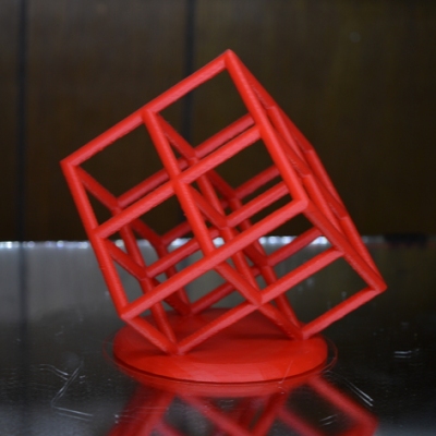 Lattice Cube 3D Printer Torture Test (Overhangs and Dual-Ext