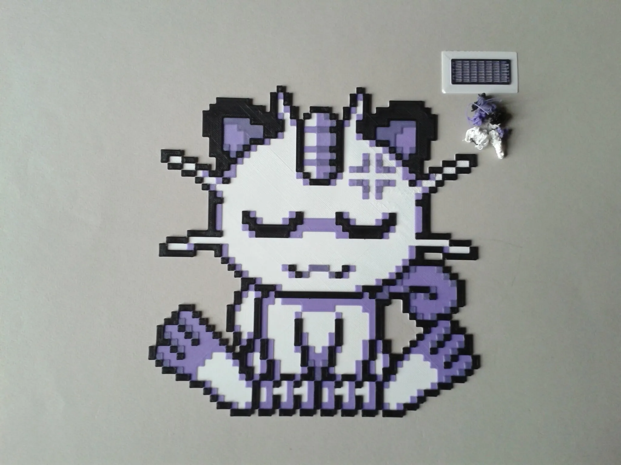 Meowth, Pixel Art, 3 filament changes