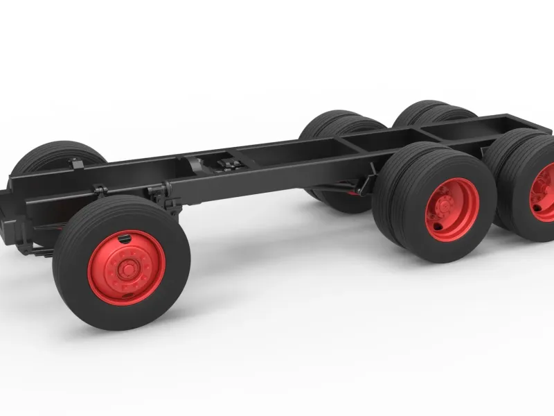Chassis of Vintage GATR Racing Semi truck Scale 1:25