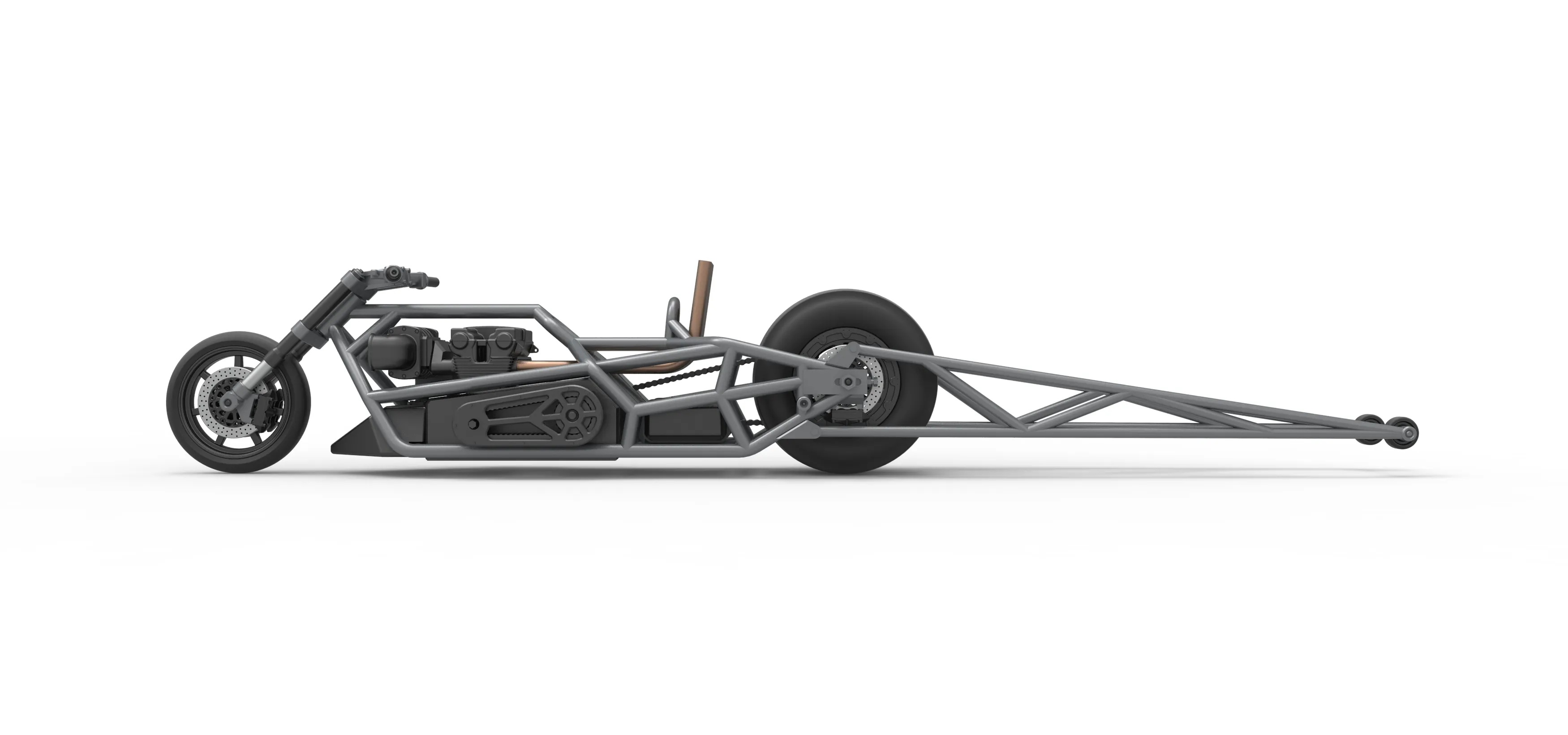 Top fuel dragster motorcycle Base Scale 1:25
