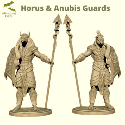 Horus and Anubis Guards 3d model