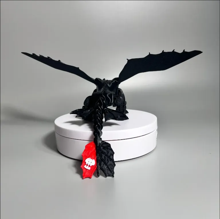 Dragón Chimuelo Flexible (3MF Multicolor)