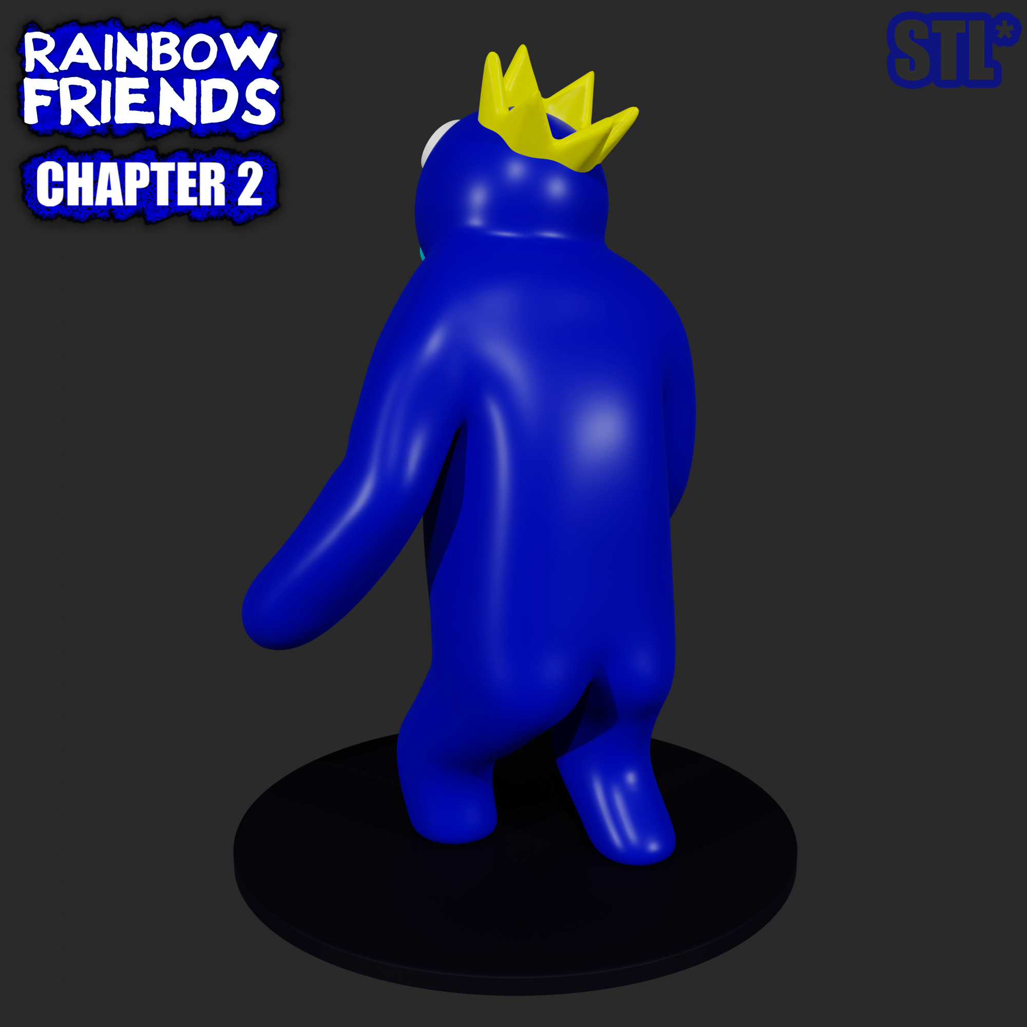 Roblox Rainbow Friends blue 3d Print STL File (Download Now) 