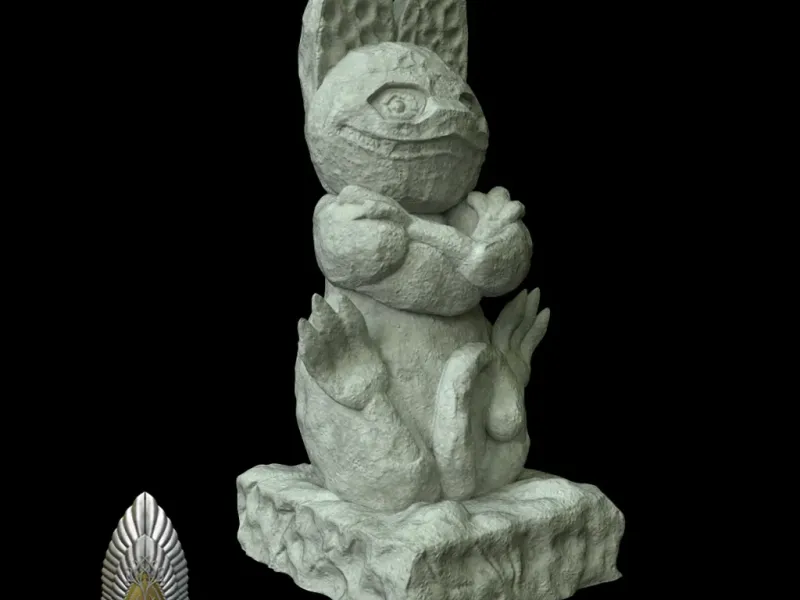 Loth Cat GArden Gnome 3d digital download/ Garden Statue