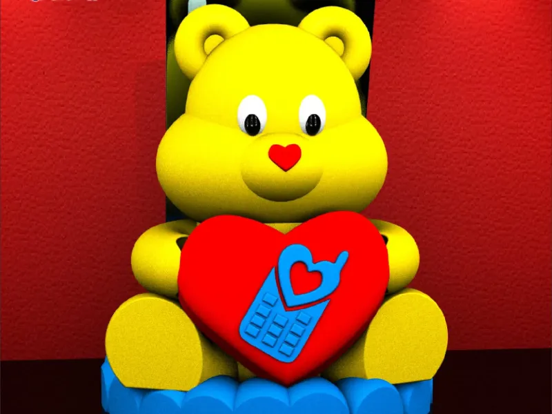 Orso Affettuoso Cuore - Supporto per cellulare