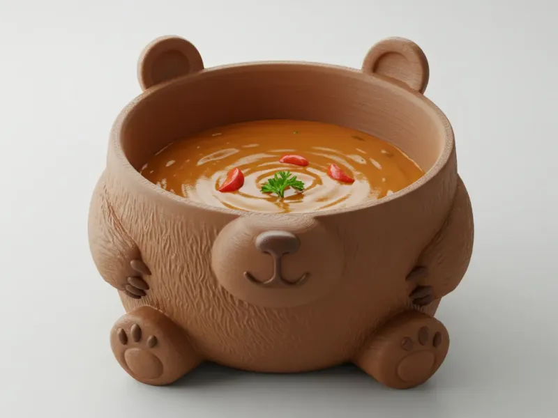 Bear Hug Bowl: The 3D Printed Cuddly Soup Server