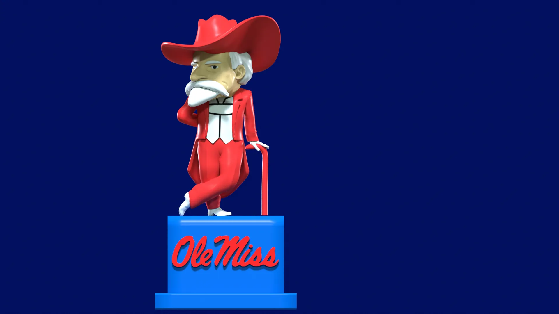 NCAA - Colonel Reb mascot - Ole Miss Rebels 1 - 3d print