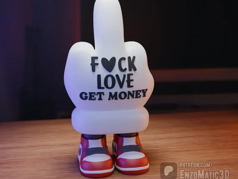 fuck love valentines day - fun table decoration - 3mf, STL