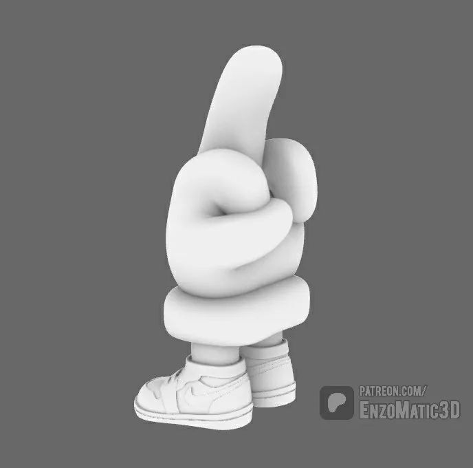 middle finger fuck hand funny table decoration STL