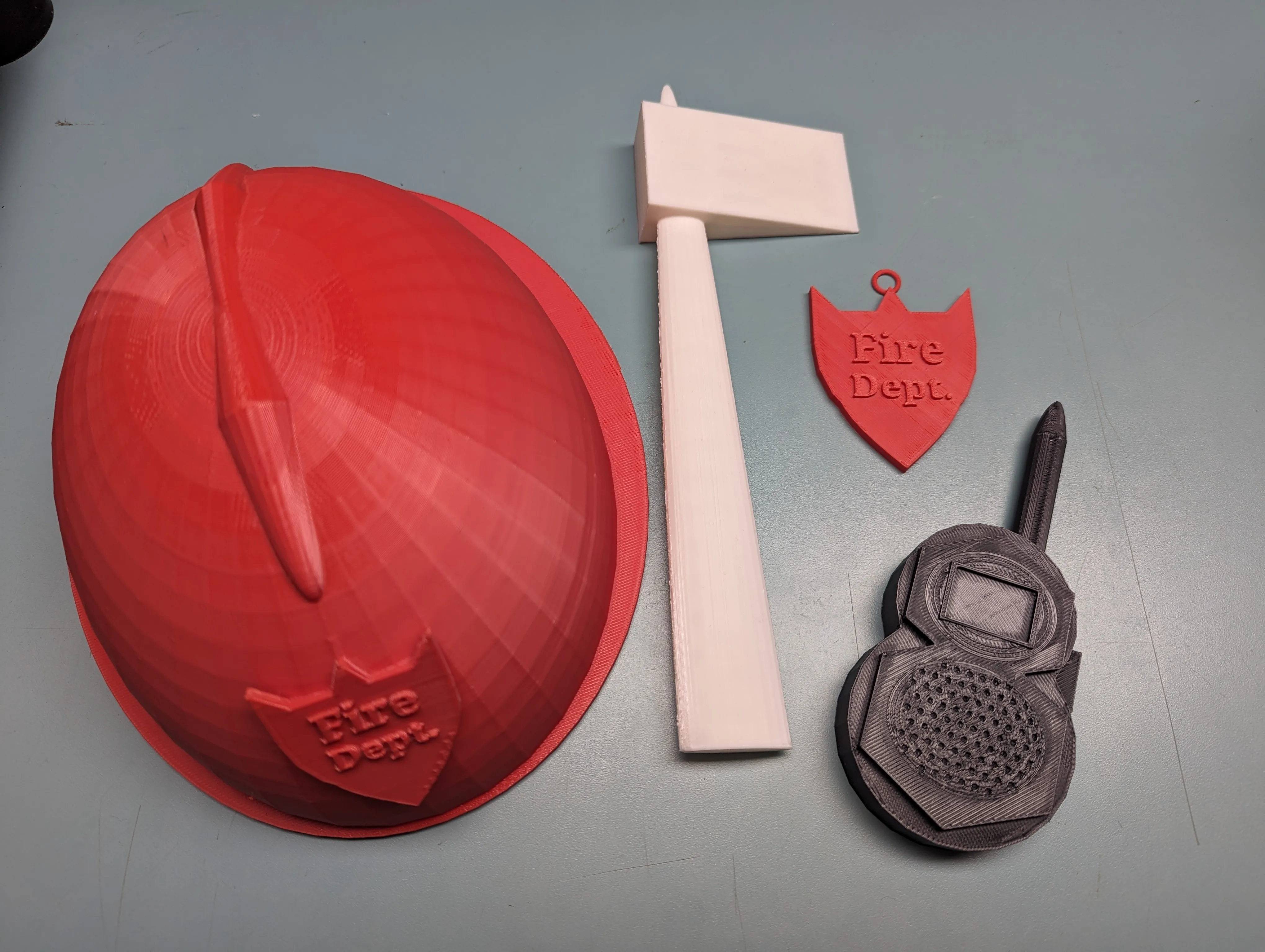 Firefighter Toy Set for Costume - Helmet, Axe, Badge, Radio