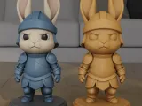 Cute Chibi Knight Bunny 3D Printable Figure STL-1