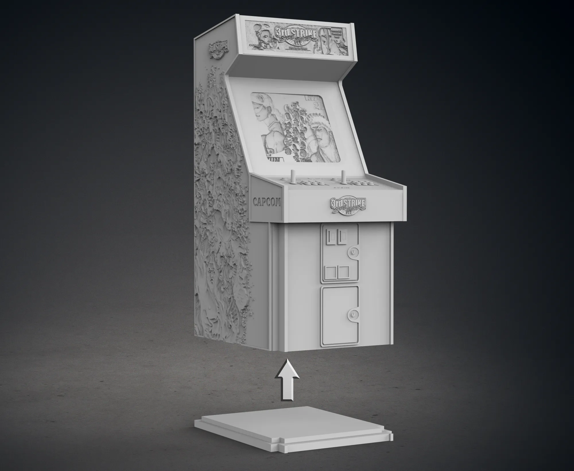 Street Fighter 3rd Strike Arcade Cabinet with Lithophane