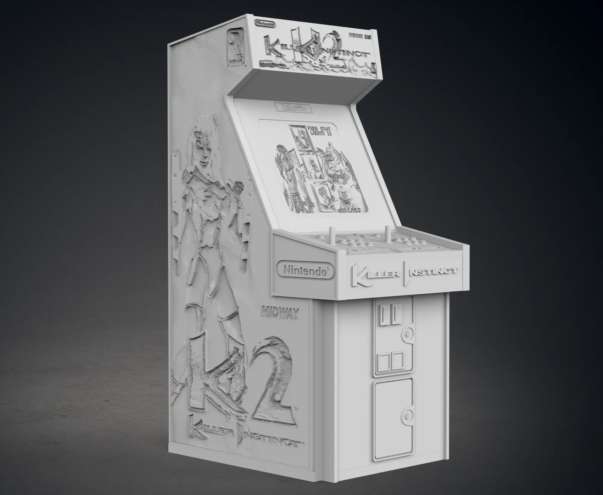 Killer Instinct 2 Arcade Cabinet with Lithophane