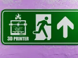 3D Printer Emergency Sign - Right Side Arrow Up-7