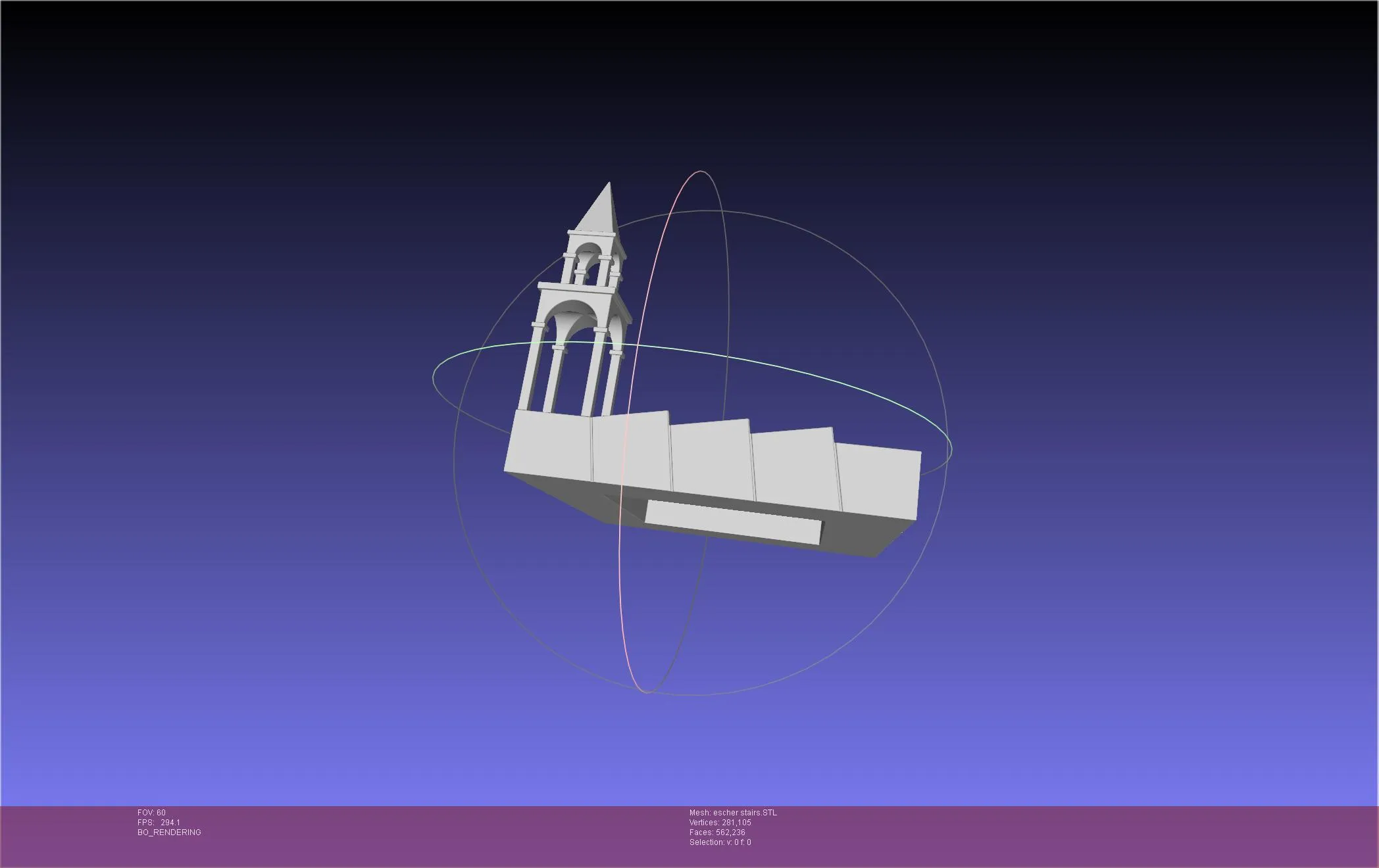 Escada 3D inspirada em Escher