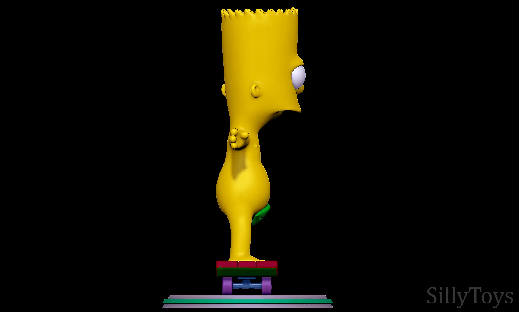 Bart Simpson Skating Naked - The Simpsons