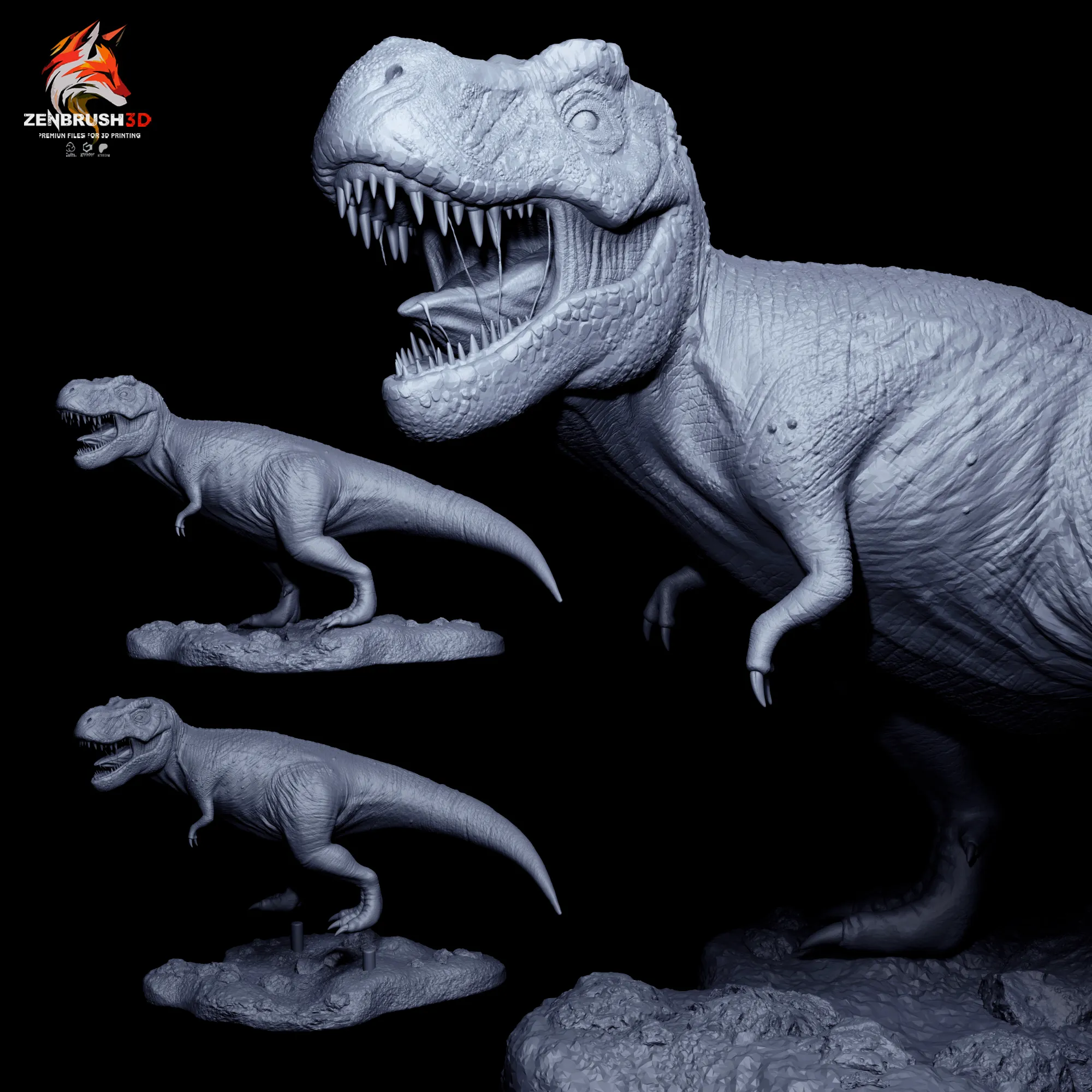 Dinosaur Tyrannosaurus T Rex 3d Printing 3d Models Download Creality Cloud