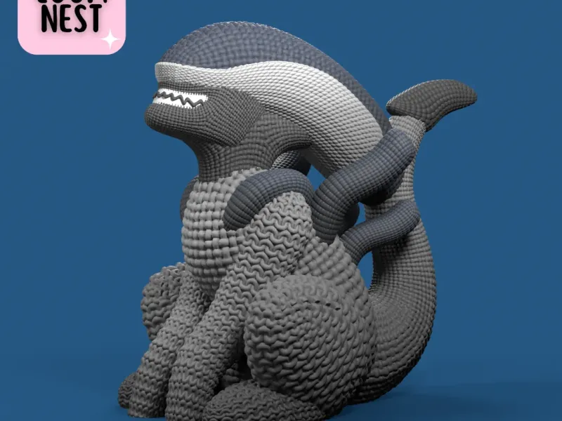 XENOMORPH KNITTED - CROCHET - 3MF MULTICOLOR - NO SUPPORTS