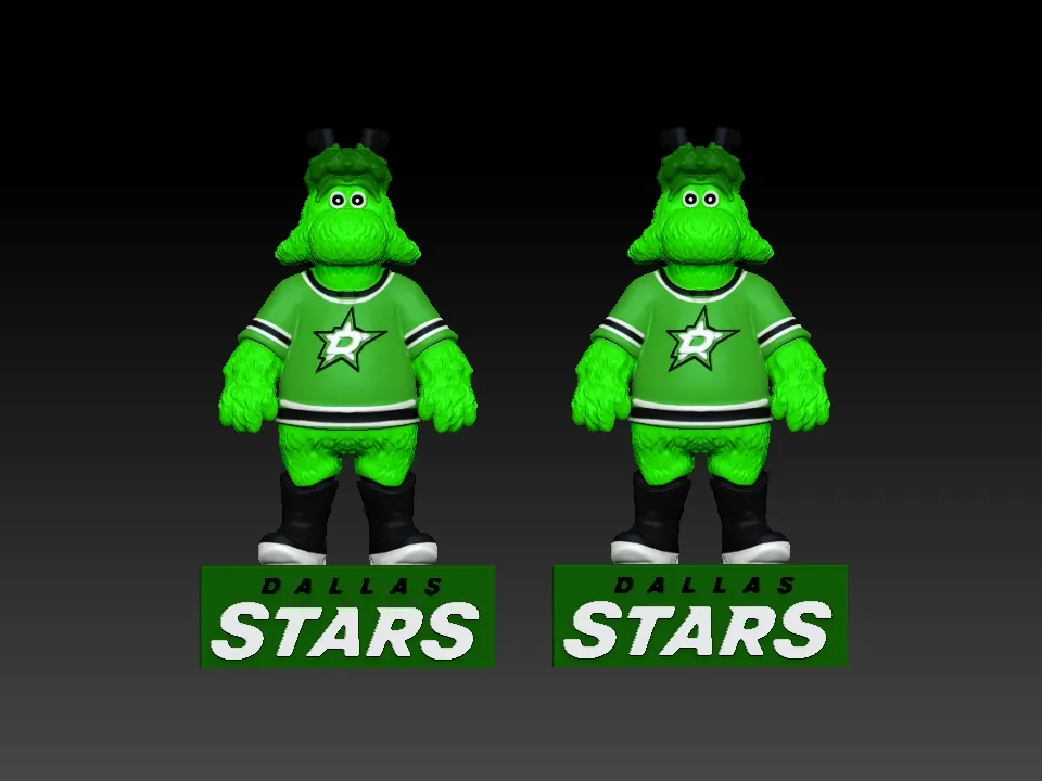 NHL - Dallas Stars - Victor E Green Mascot statue - 3d Print