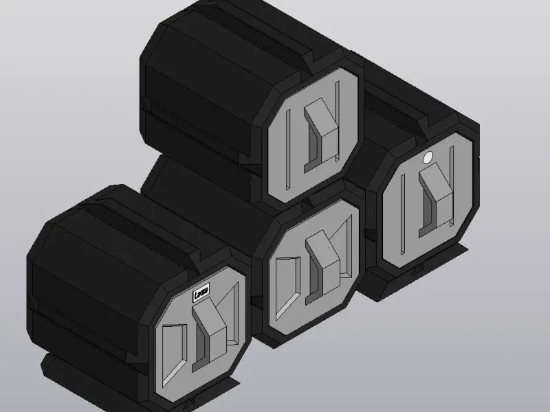 Futuristic modular drawers