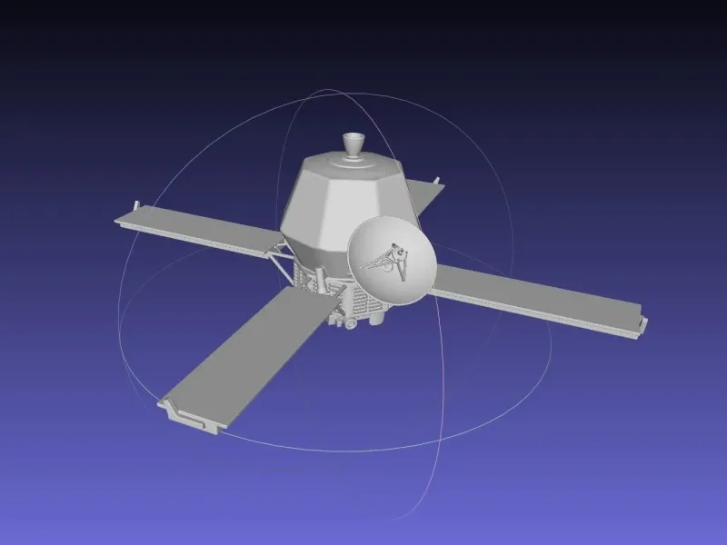 Mariner 9 Mars Probe Basic Printable Model