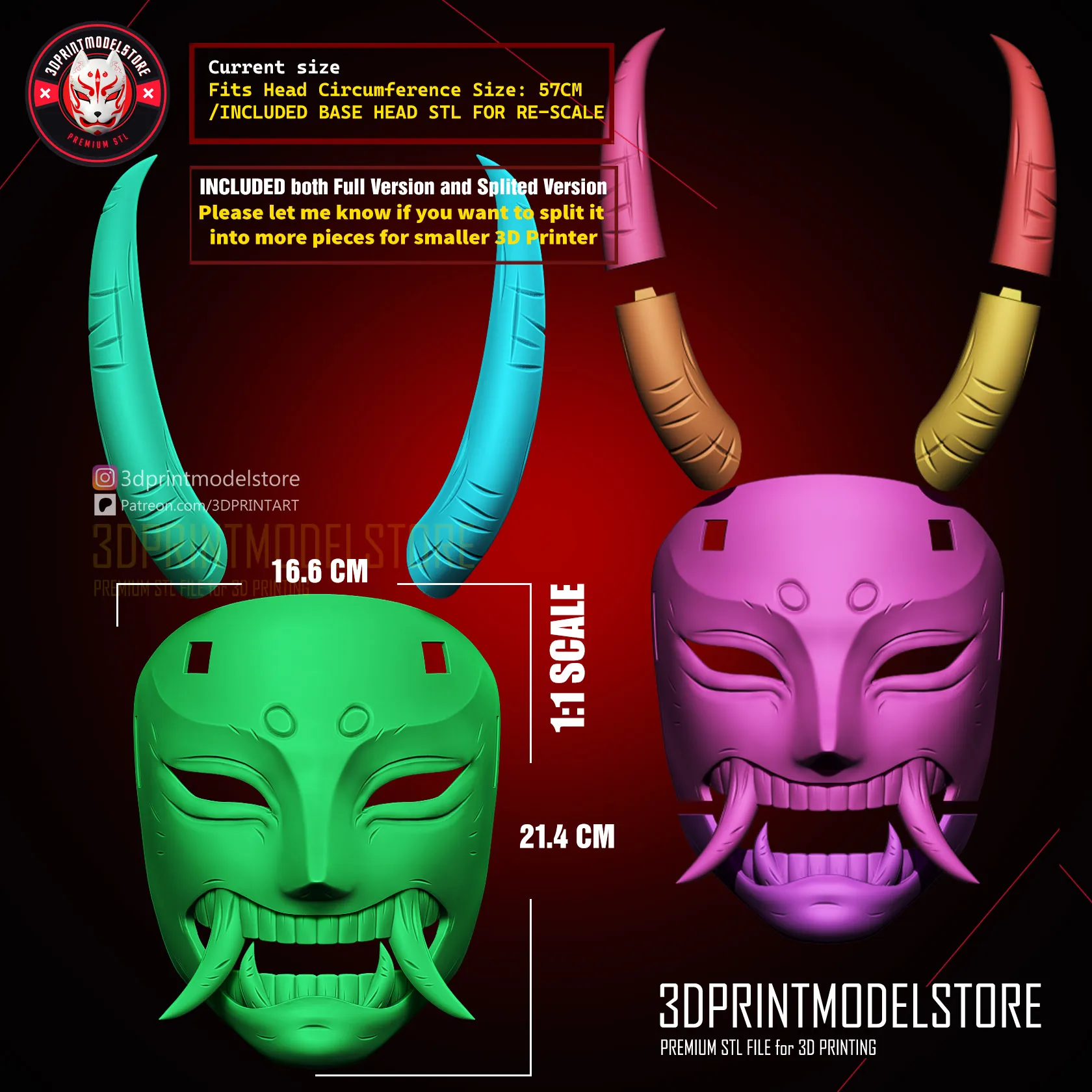 Okiku Mask - One Piece Cosplay - Anime - Halloween