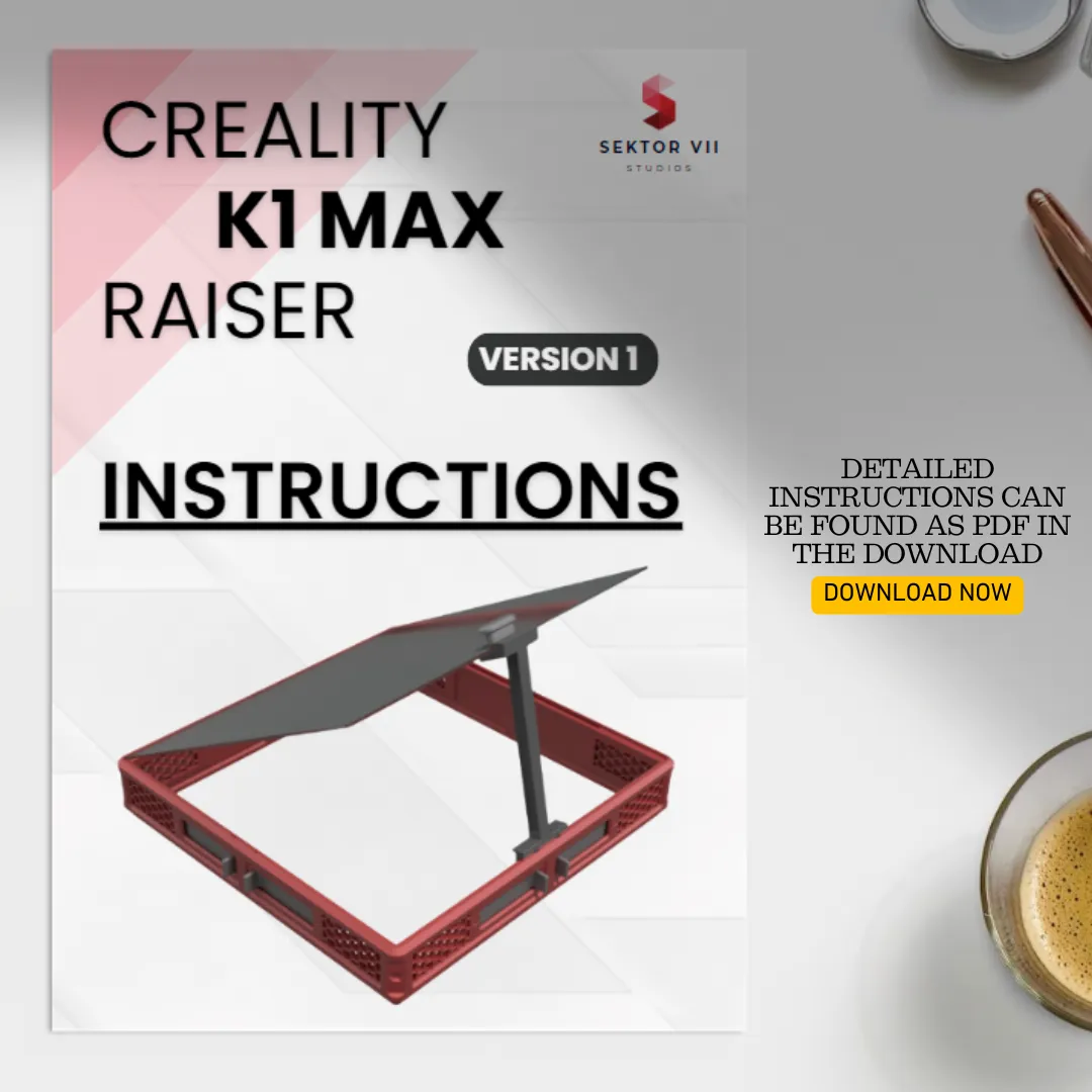 K1 MAX RAISER / DECKEL / TOP COVER / UPGRADE (VERSION 1)