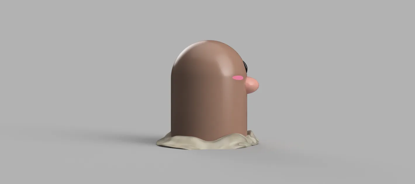 Pokemon 0050 Diglett planta en maceta o taza