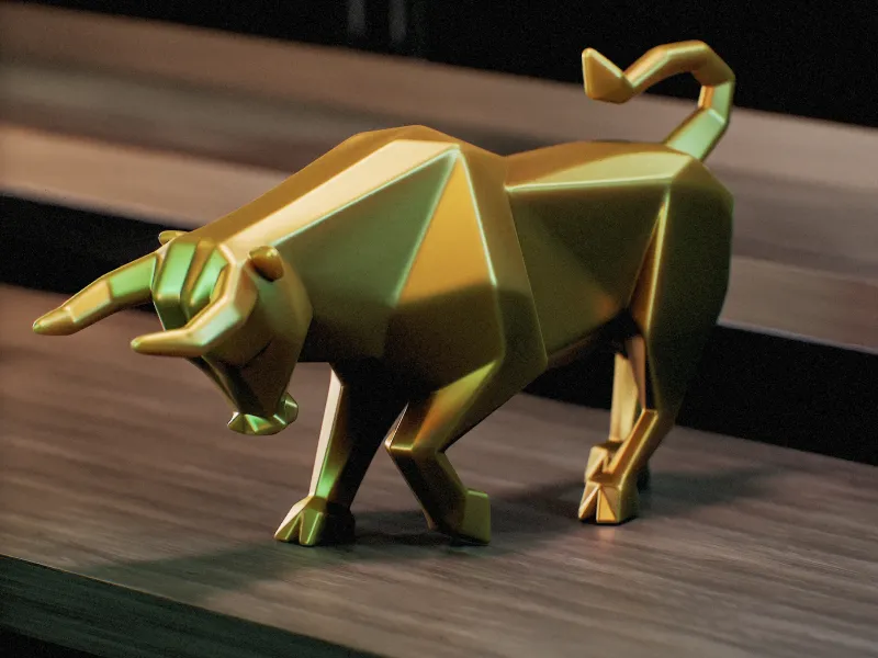 Toro Poligonal - Polygon Bull - Low poly