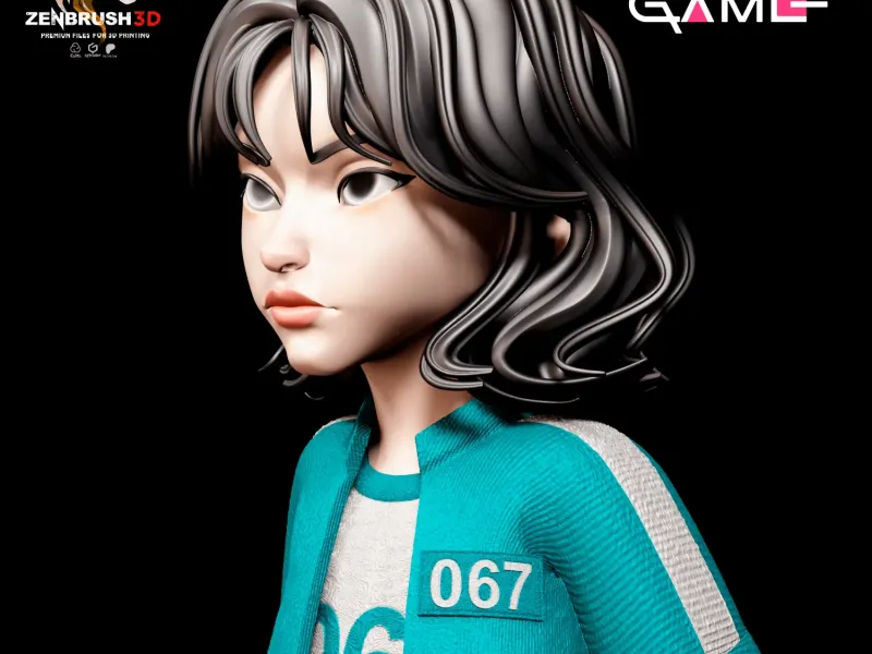 Squid Game - Kang Sae-byeok Participant 067- Cartoon style