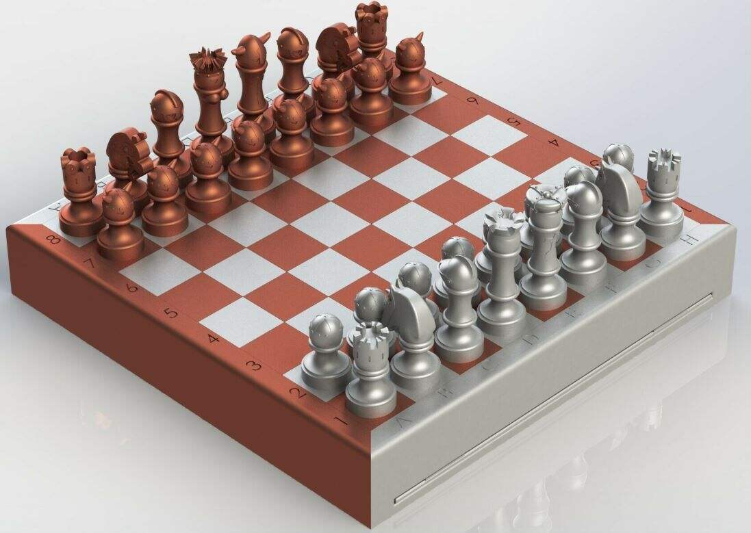 Chess Magnetic Board - Britons vs Vikings pieces | 3D модели скачать |  Creality Cloud