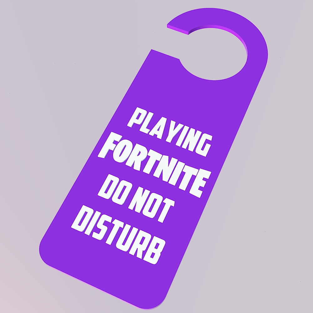 Playing Fortnite Door Hanger 3D models download Creality Cloud