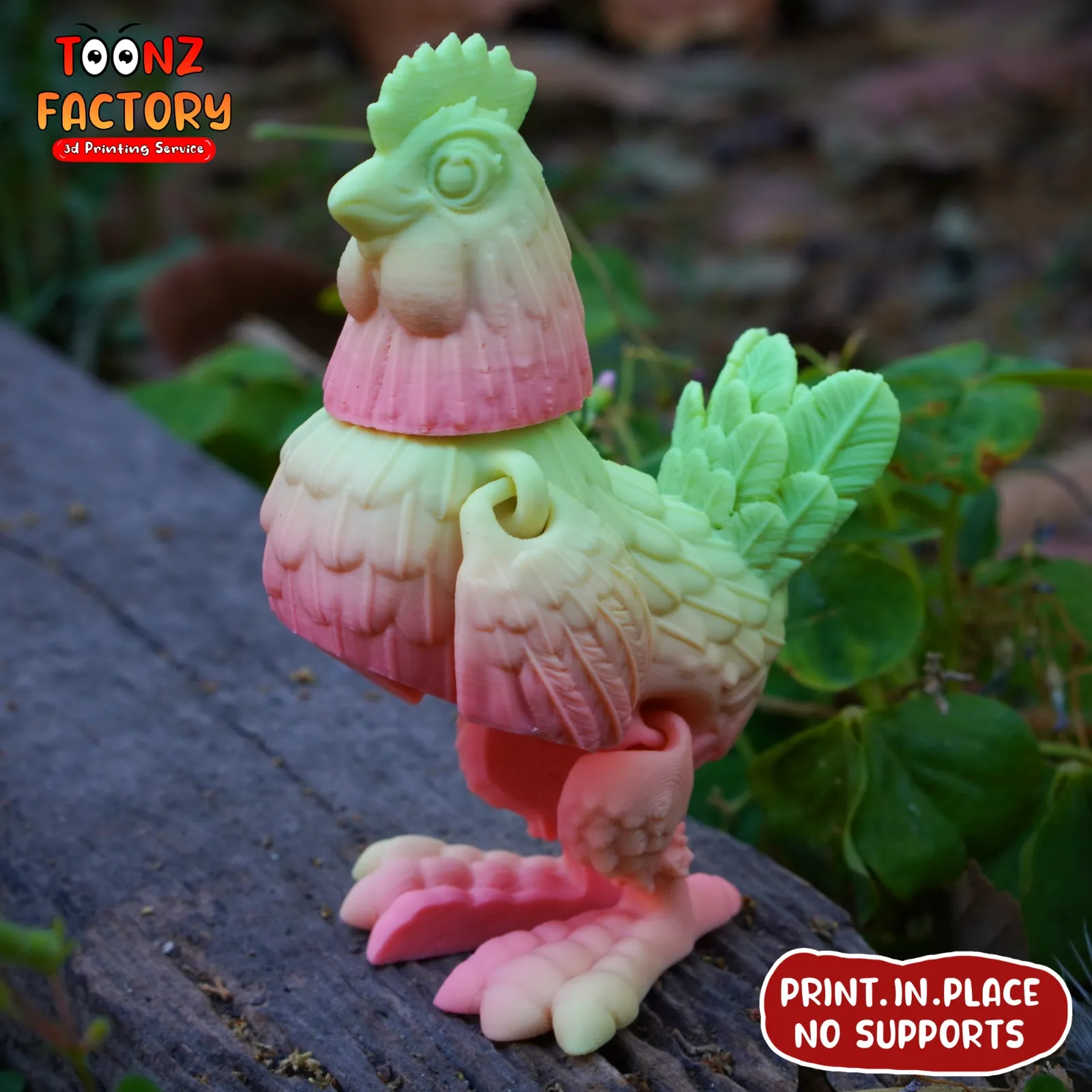 PRINT IN PLACE FLEXI HEN AND CHICKS