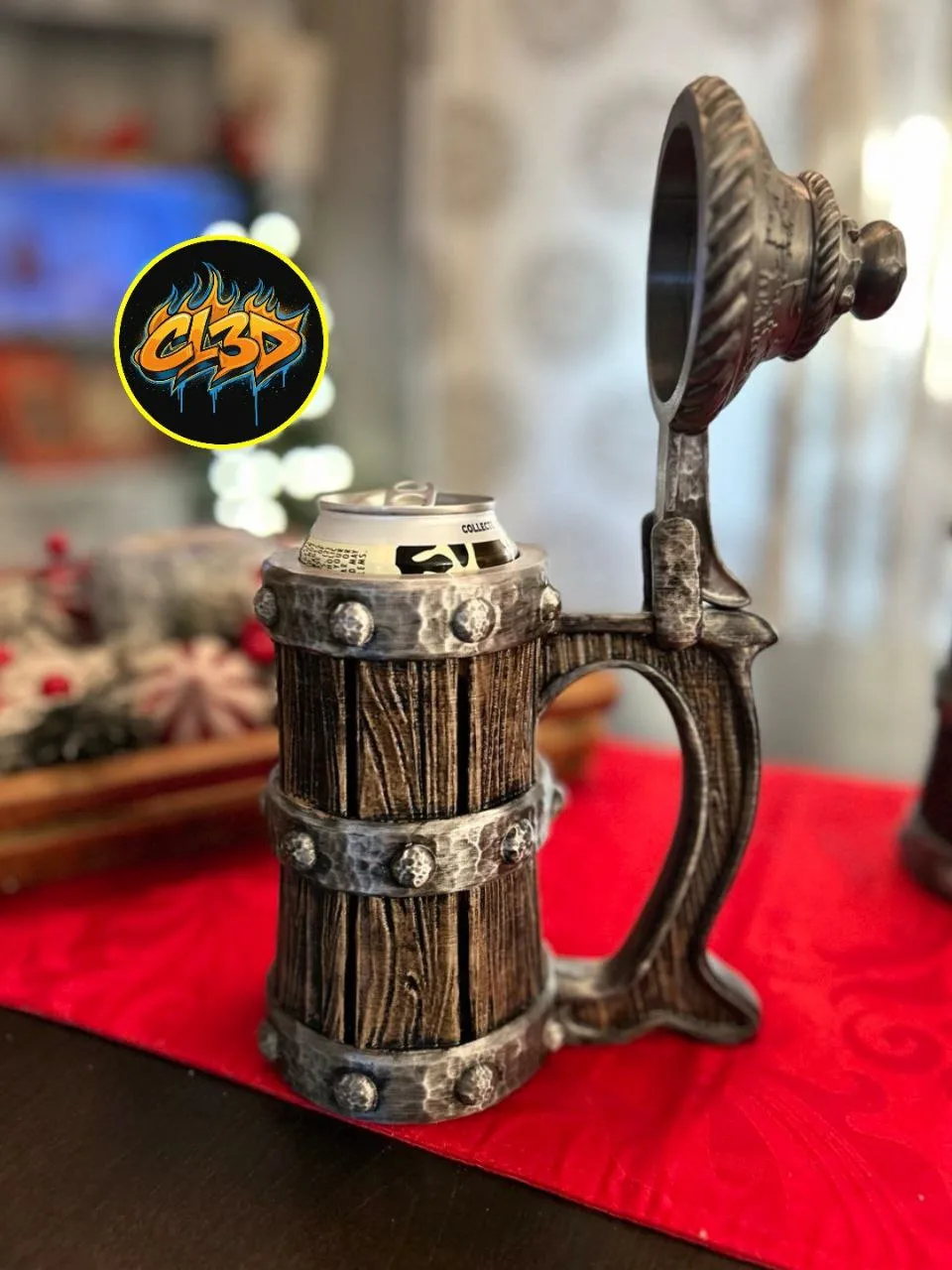 Medieval Stein with Lid Can Koozie - 12oz and Tallboy