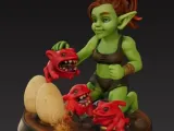 goblin girl nursing new born squid-1