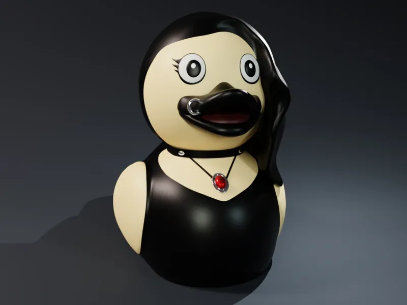 Cute Goth Rubber Duck