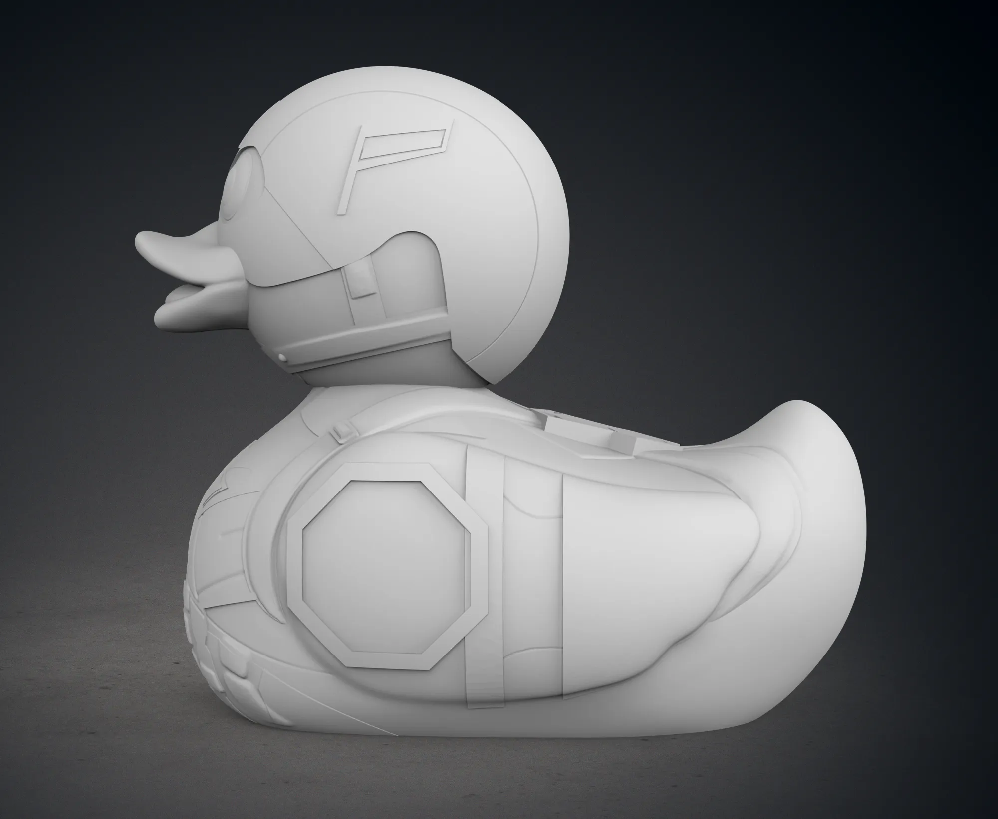Cute Captain America Rubber Duck