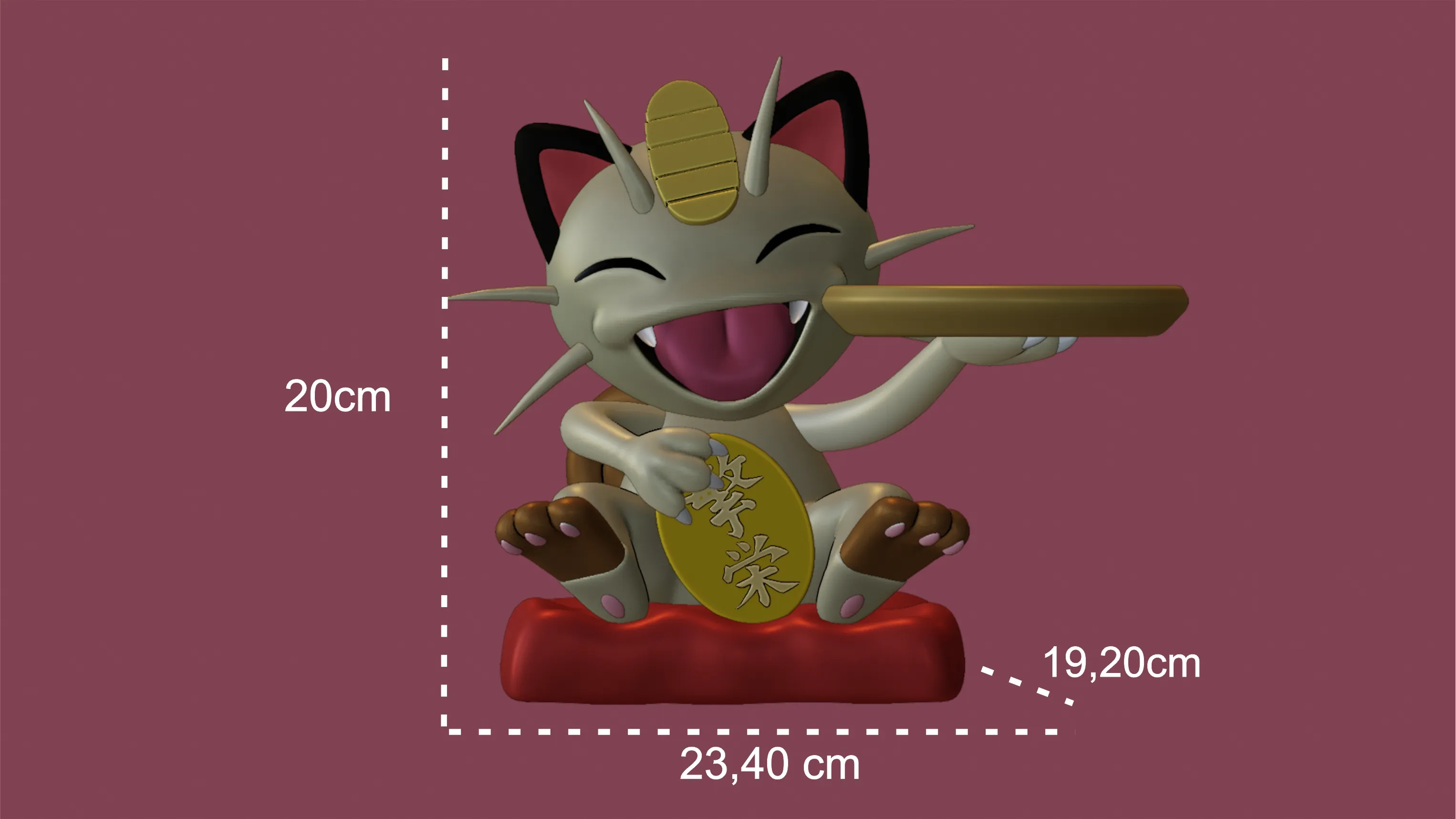 Other STL Descarga - Meowth object holder - Pokemon - Jlo3d