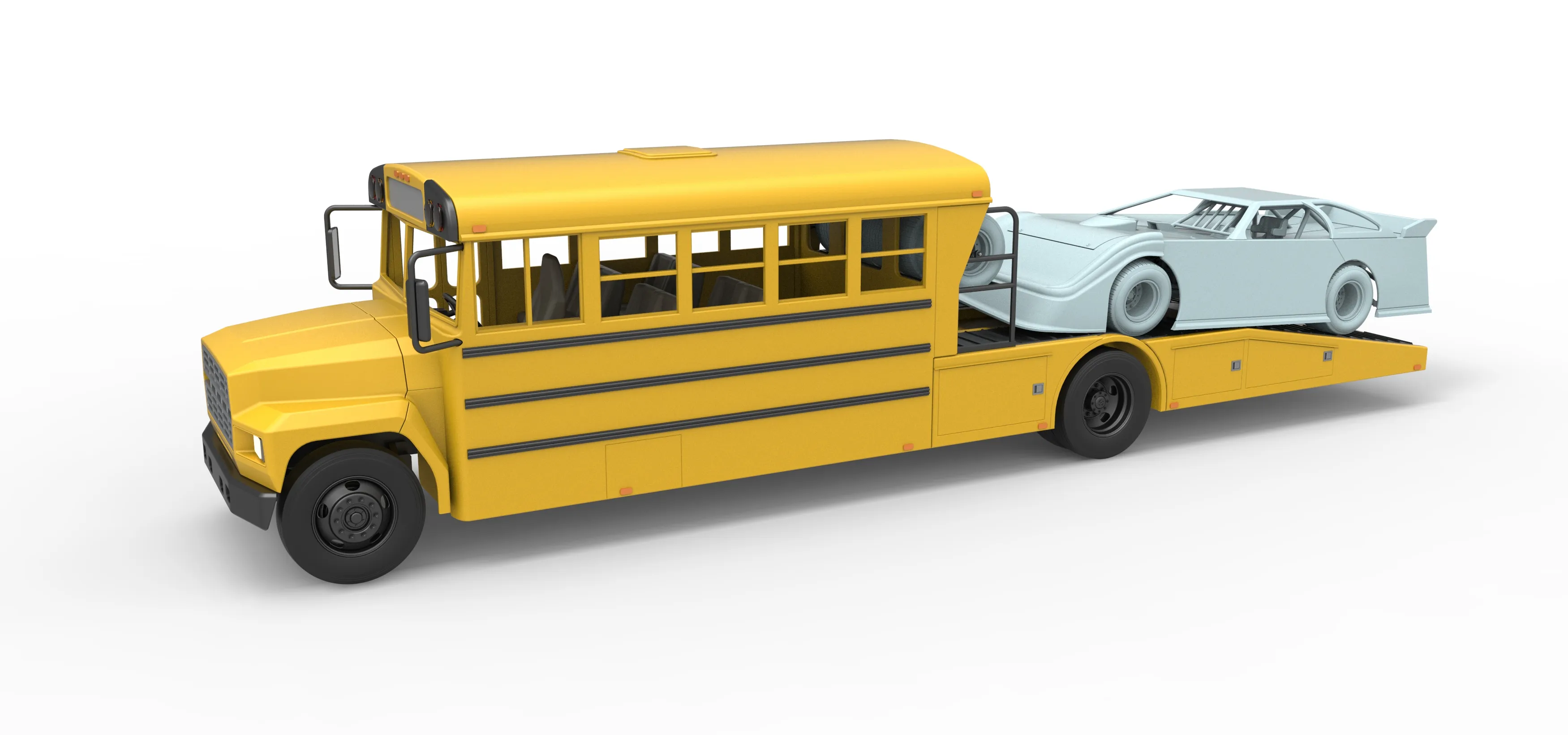 Vintage Transporter truck for Race car Version 5 Scale 1:25