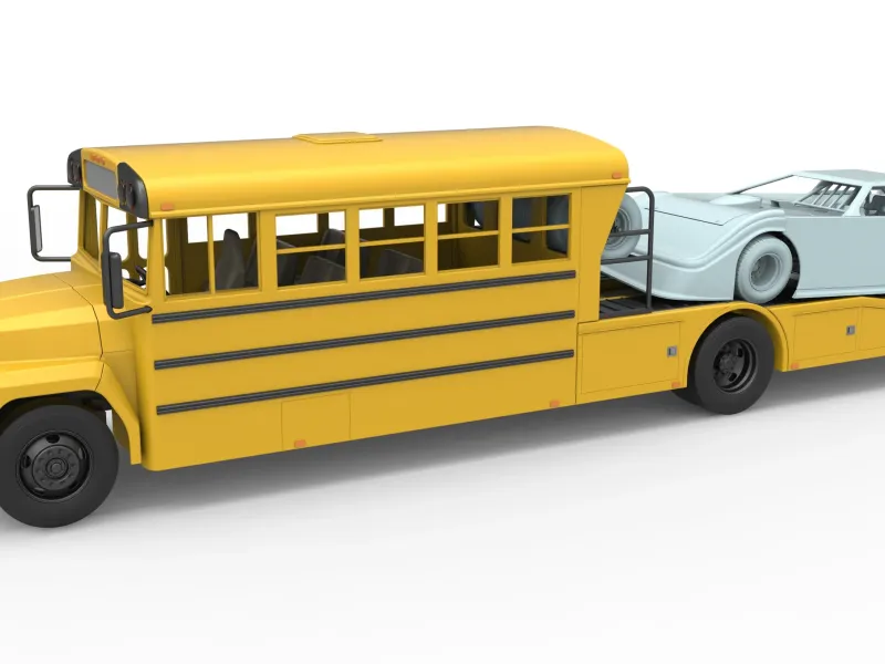 Vintage Transporter truck for Race car Version 5 Scale 1:25