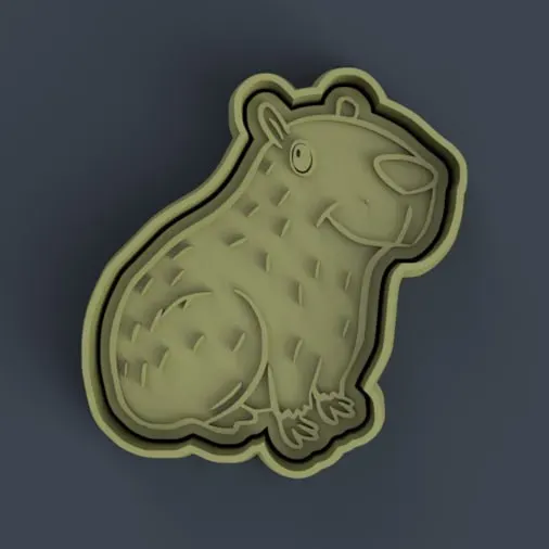 Cortante + Estampa Carpincho Capibara / Capybara cutter