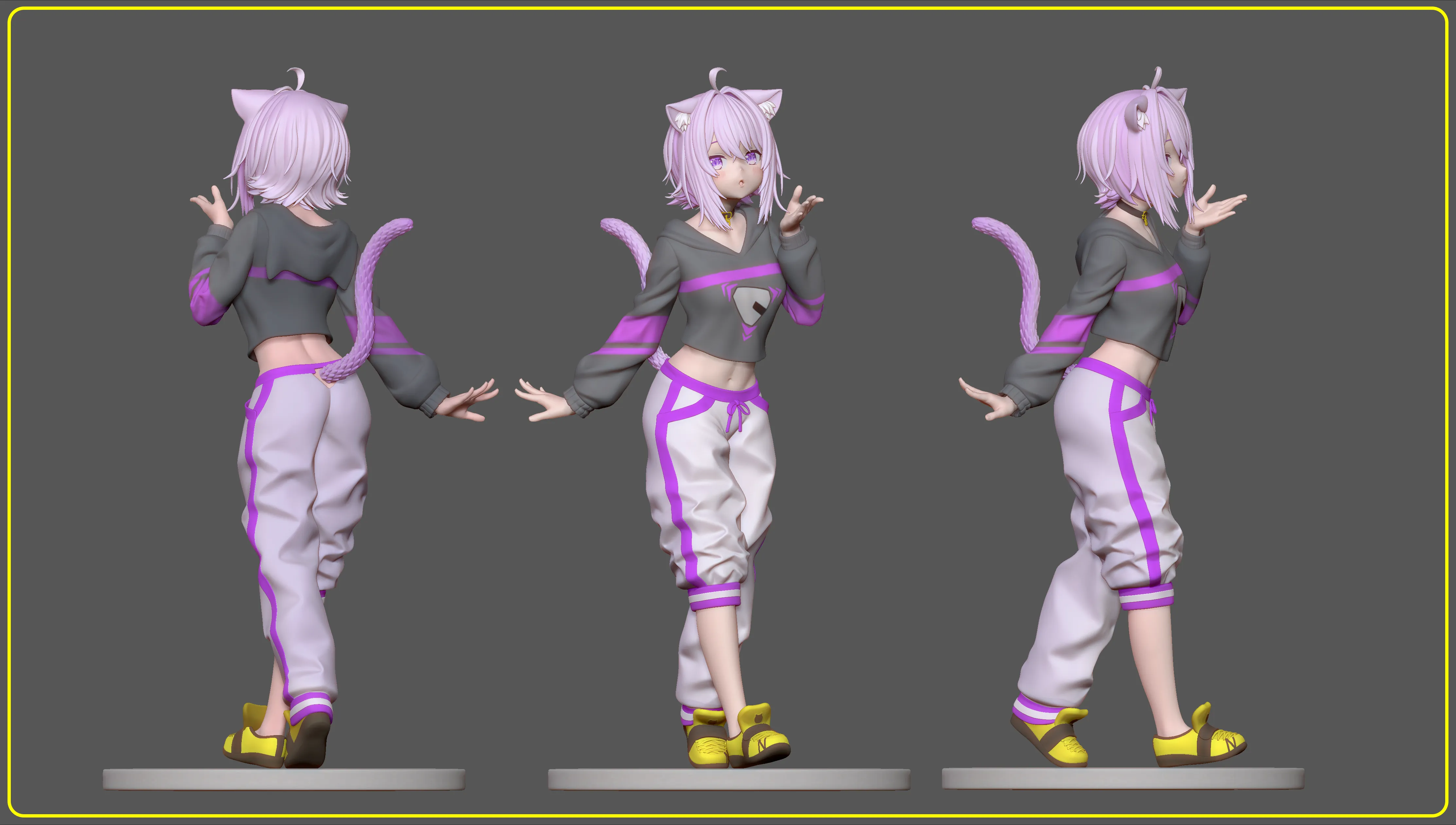 Nekomata Okayu - Hololive Vtuber Figure for 3D printing