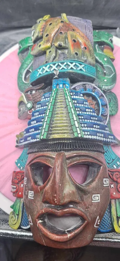 mayan aztek folk mask