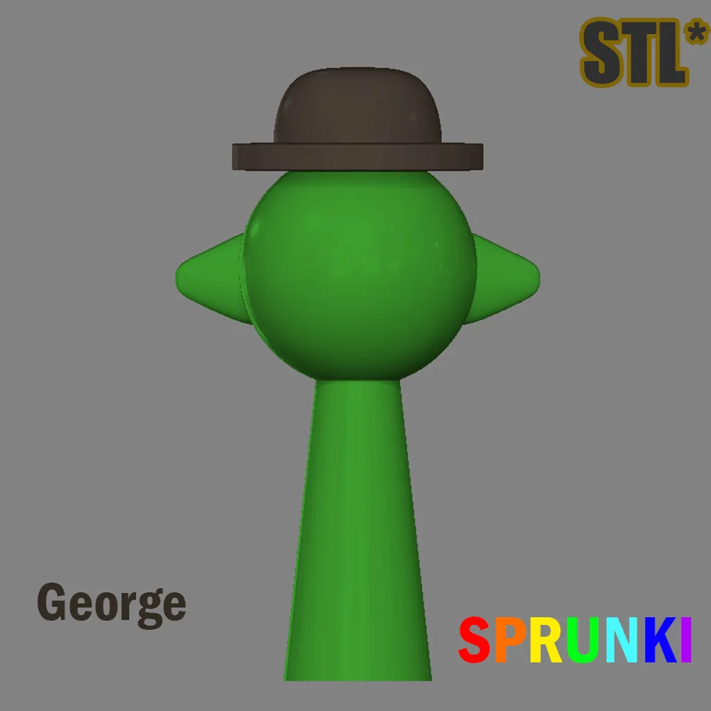 3D Sprunki Incredibox George Sprunki STL 3D Character Fanart