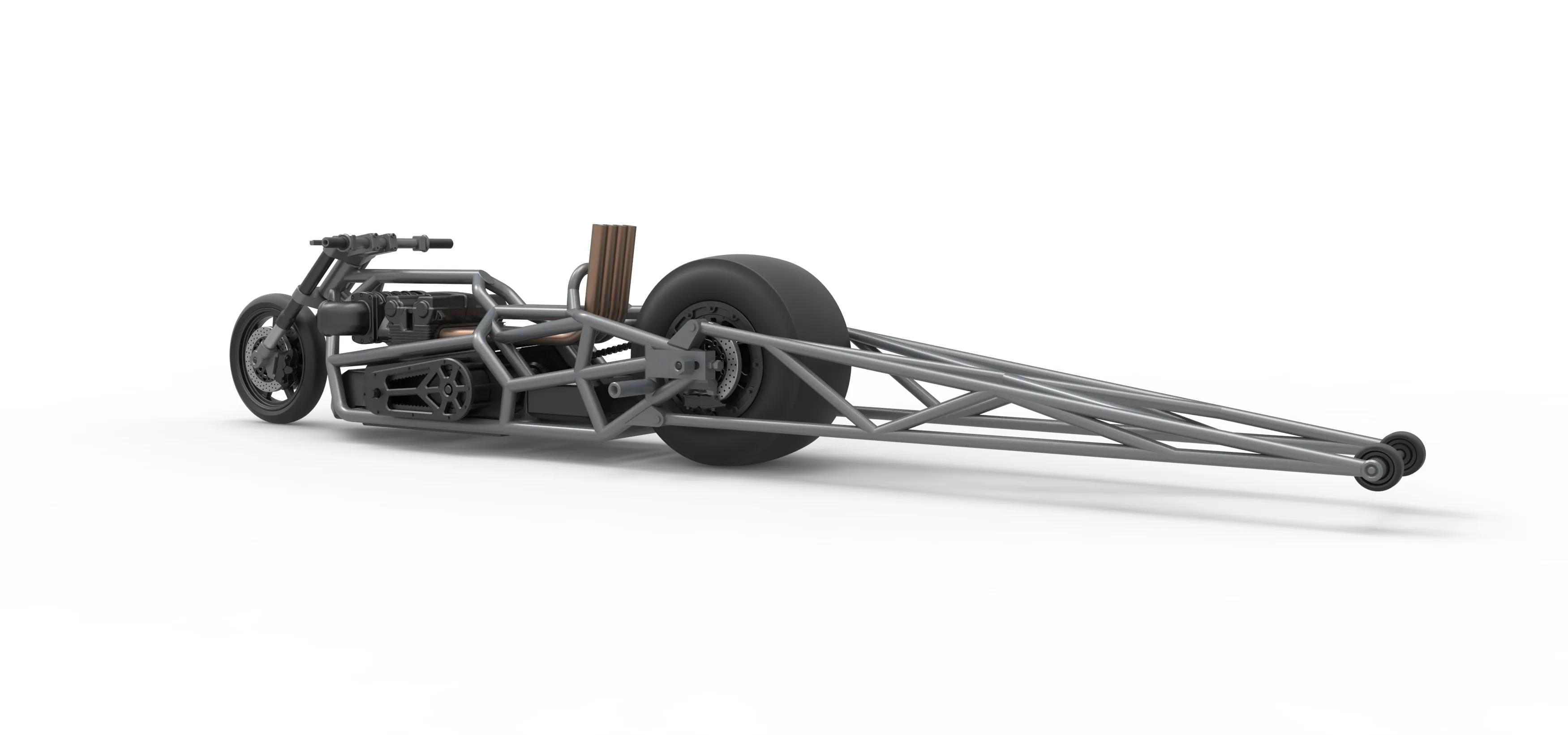 Top fuel dragster motorcycle Base Scale 1:25