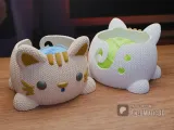 cuenco tejido de gato a crochet, 3MF, STL multipiezas-1