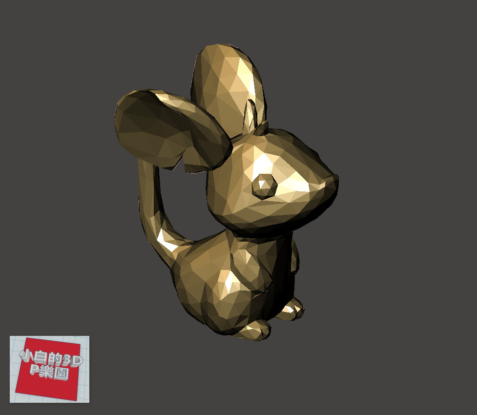 Low-Poly 3D Model - Mouse 低面數- 老鼠-2