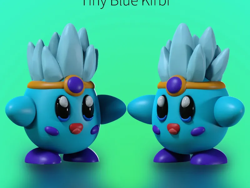 Pequeño kirbi azul
